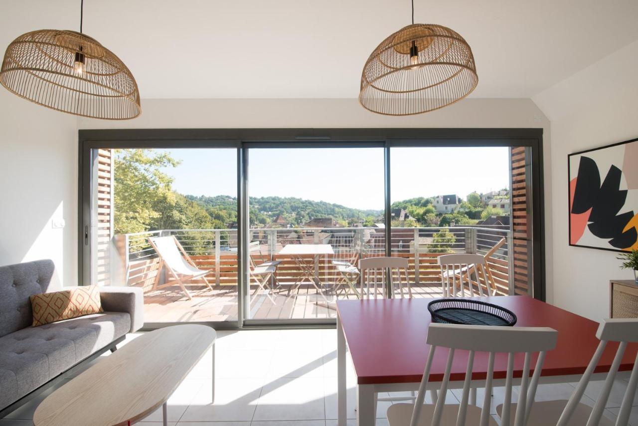 Le Soleil Levant avec balcon et parking privé, 2 adultes et 1 enfant Sarlat Esterno foto